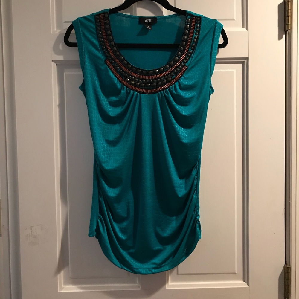 AGB Sleeveless Teal Top